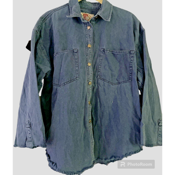 Levi's Tops - Vintage Levi’s Women’s Denim Distressed Button Down Blouse Measurements Below